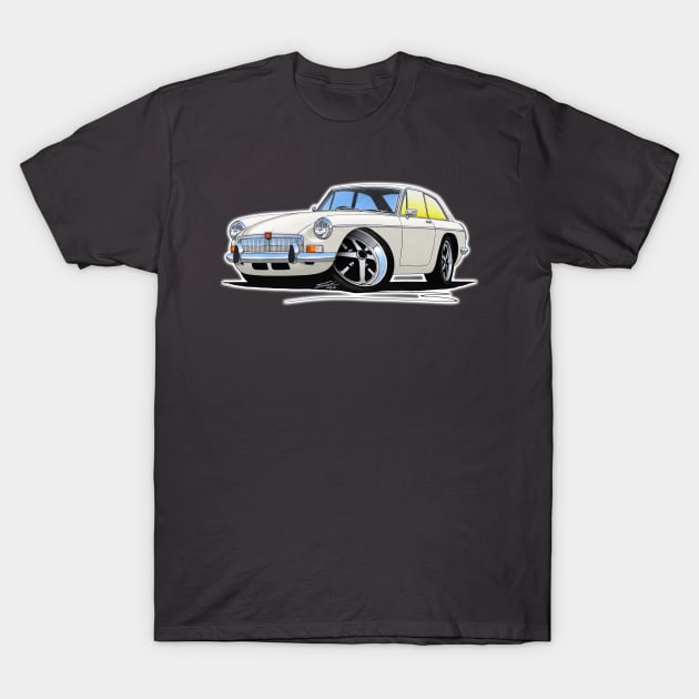 MGB GT White T-Shirt by y30man5